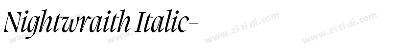 Nightwraith Italic字体转换